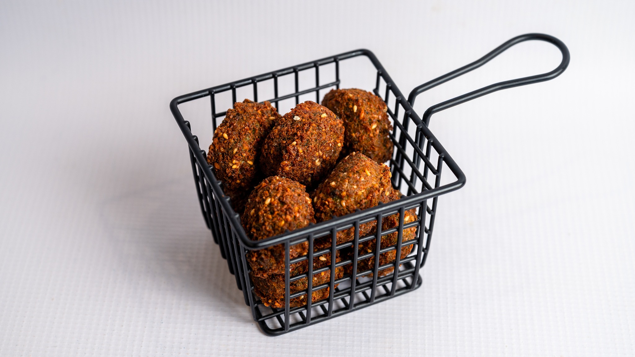 Falafel balls in a basket